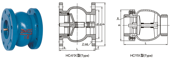 HC41X消聲止回閥結(jié)構(gòu)圖