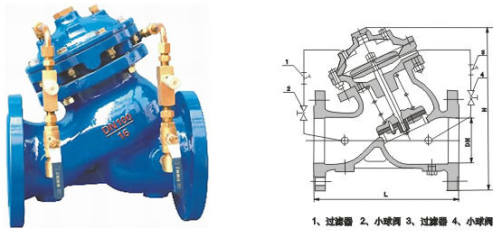 JD745X多功能水泵控制閥結(jié)構(gòu)圖